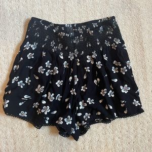 Floral printed shorts (AQUA, M)